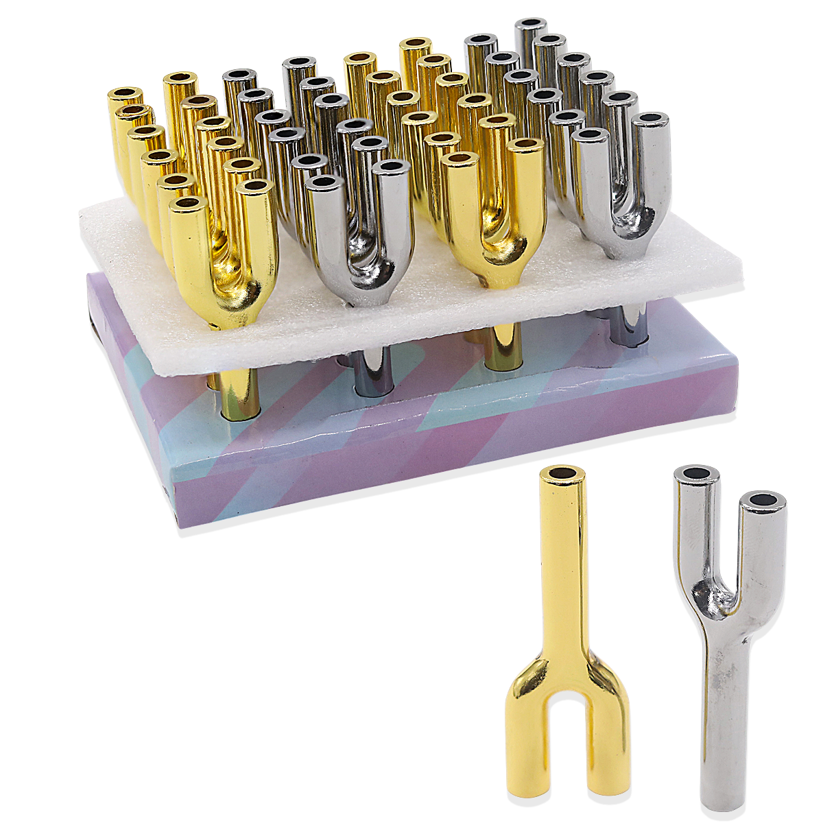Faded Daily Double Straw Metal Pipe (FDX5122) | 24 Count Display product image